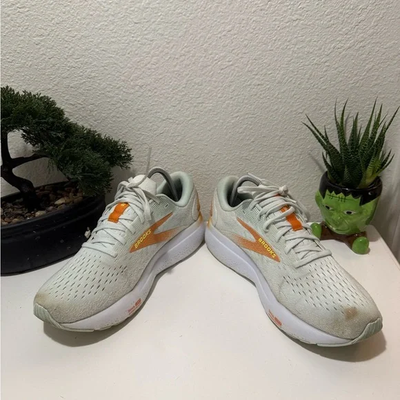 Brooks Women's Athletic Shoes - White and Orange - Picture 3 of 5
